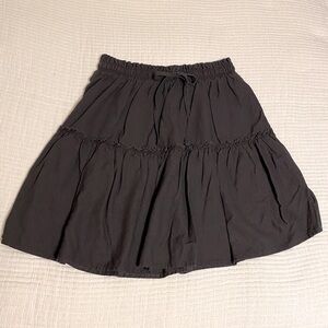 Zenana soft linen ruffle mini skirt Large
